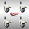 Service Caster 3 Inch 316SS Thermoplastic Rubber Swivel 1-1/8 Inch Stem Caster Set Lock Brake SCC-SS316TTLEX20S314-TPRB-118-4 - alternate 4